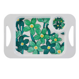 Small Snack Tray - Green Floral