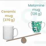 Two Handled Mug - Green Floral - Pack of 2