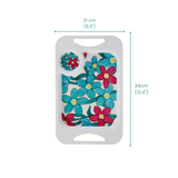 Small Snack Tray - Teal Cerise Floral
