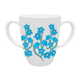 Two Handled Mug - Light Blue Floral
