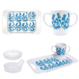 Mug, Lid & Tray Bundle - Light Blue Floral