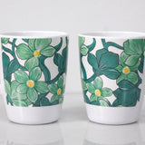 1 Handled Mug - Green Floral - Pack of 2