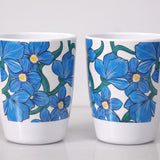 1 Handled Mug - Blue Floral - Pack of 2