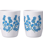 One Handled Mug - Light Blue Floral - Pack of 2