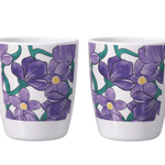 One Handled Mug - Purple Floral - Pack of 2