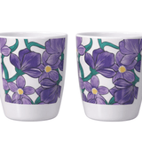 One Handled Mug - Purple Floral - Pack of 2