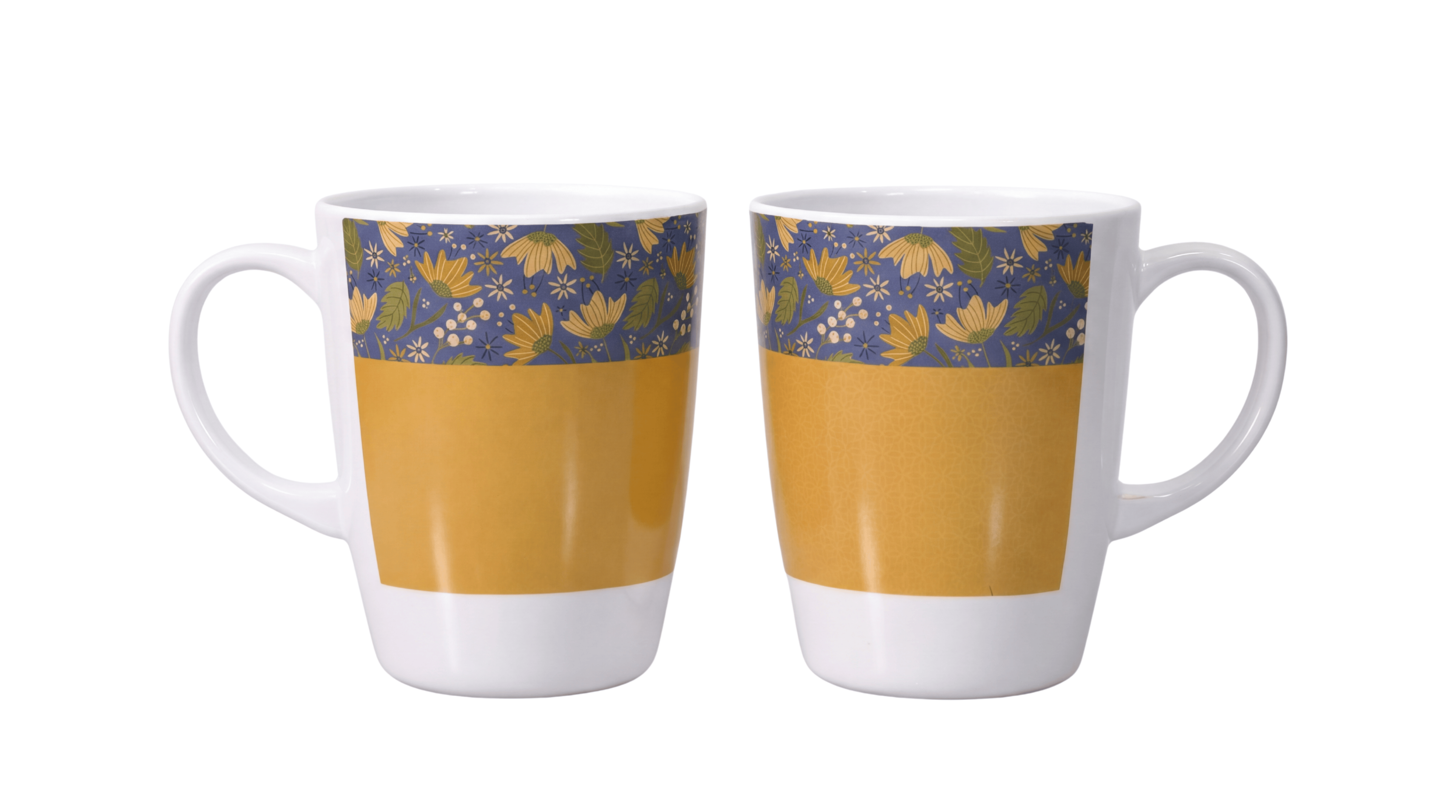 One Handled Mug - Yellow - Pack of 2