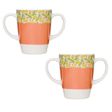 Two Handled Mug - Peach - Pack of 2