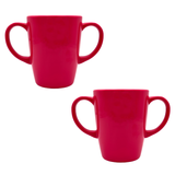 Two Handled Mug - Pink - Pack of 2