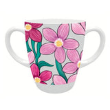Two Handled Mug - Pink Floral