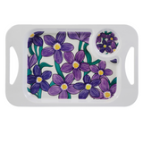 Small Snack Tray - Purple Floral