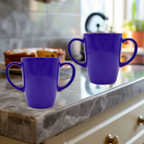 Two Handled Mug - Blue - Pack of 2