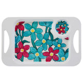 Small Snack Tray - Teal Cerise Floral