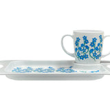 Mug, Lid & Tray Bundle - Light Blue Floral