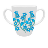Two Handled Mug - Light Blue Floral - Pack of 2