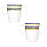 Two Handled Mug - White - Pack of 2
